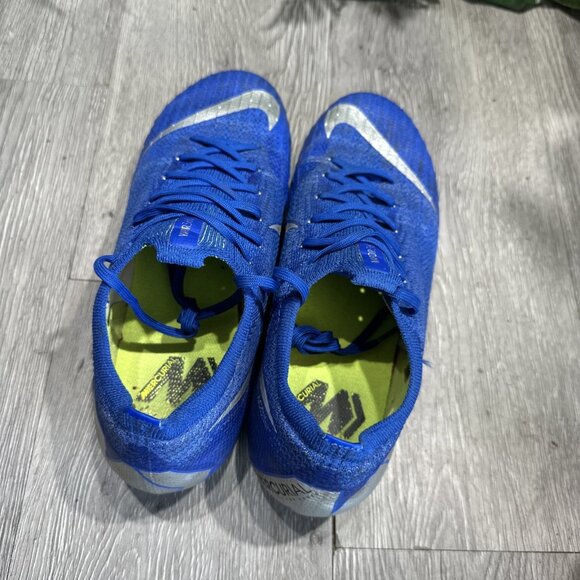 Nike Vapor 12 Elite FG Soccer Cleats Mens 6 Womens 7.5  Blue Silver AH7380-400 main image 10